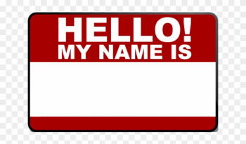 Hello My Name Is Vector - Hello My Name Is Png, Transparent Png ...