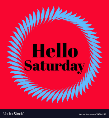 hello saturday hand lettering png design