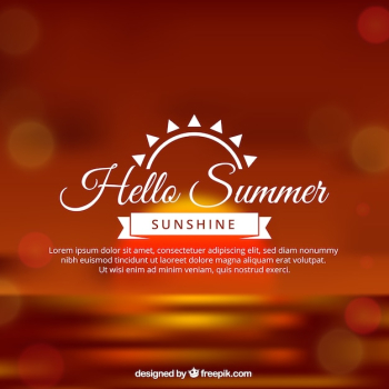 Hello summer background in blurred style Hello summer background in blurred style