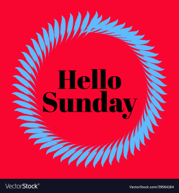 hello sunday hand lettering png design