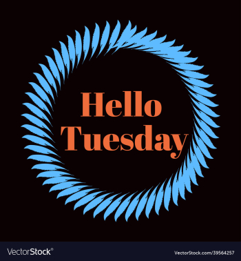 hello tuesday hand lettering png design