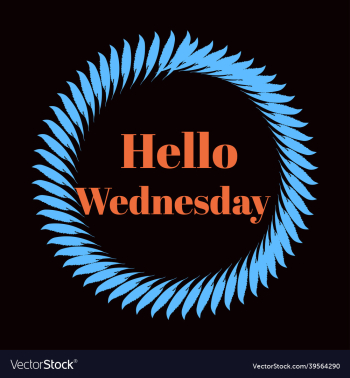 hello wednesday hand lettering png design