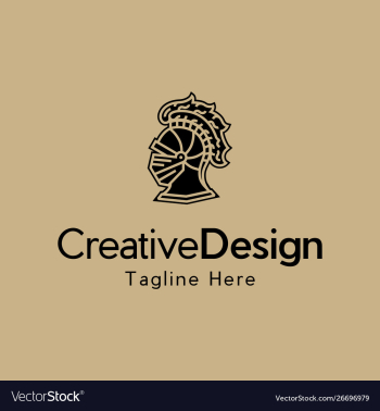 Helmet spartan warrior knight creative logo vector image Helmet spartan warrior knight creative logo vector image