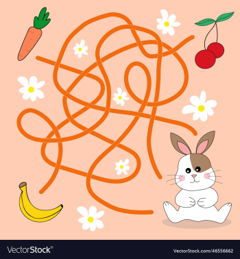 help bunny find path to carrotlabyrinthmaze game