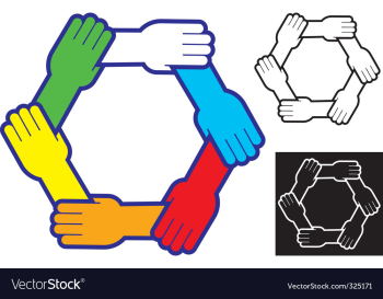 Helping hands vector image Helping hands vector image