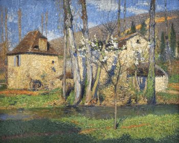 Henri Martin, Chaumières au printemps, | Free Photo - rawpixel Henri Martin, Chaumières au printemps, | Free Photo - rawpixel