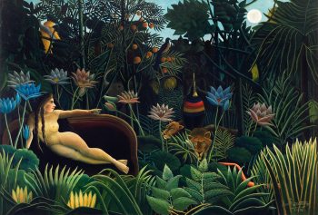 Henri Rousseau's The Dream (1910) famous… | Free public domain illustration Henri Rousseau's The Dream (1910) famous… | Free public domain illustration