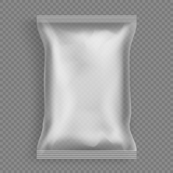 Hermetic sealed polythene or plastic disposable packet Free Vector