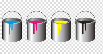 Hewlett Packard Enterprise Ink cartridge Printer Printing, Color Paint Bucket transparent background PNG clipart