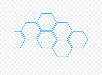 Hexagon Honeycomb Fullerene Beehive Angle - Science and technology dynamic blue background 