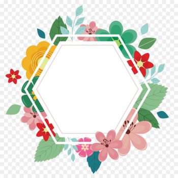 Hexagon - Vector flower hexagon Hexagon - Vector flower hexagon