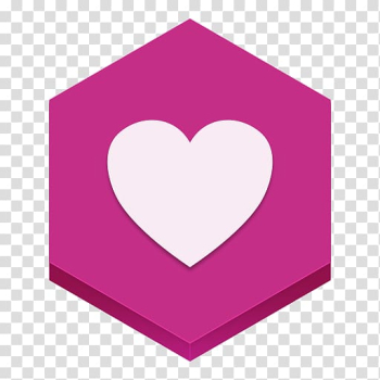 Hexagonal purple frame white heart inside logo, pink heart love purple, Dating site transparent background PNG clipart