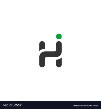 hi letter letter mark logo design hi letter letter mark logo design