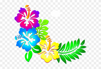 Hibiscus Clipart Wallpaper - Hawaiian Flower Border Png