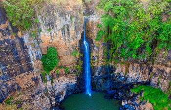 High-Angle Photo of Waterfalls