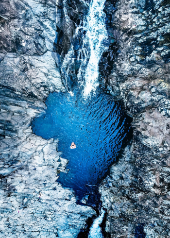 High-angle Photography of Waterfalls