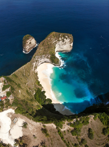 High Angle View Photography Island