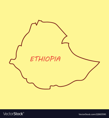 High detailed map - ethiopia vector image High detailed map - ethiopia vector image