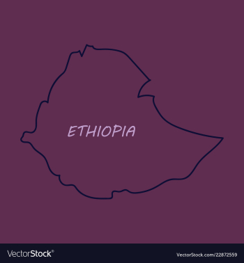 High detailed map - ethiopia vector image High detailed map - ethiopia vector image