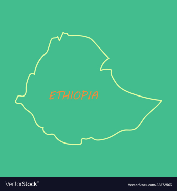 High detailed map - ethiopia vector image High detailed map - ethiopia vector image