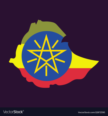 High detailed map - ethiopia vector image High detailed map - ethiopia vector image