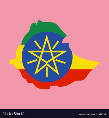 High detailed map - ethiopia vector image High detailed map - ethiopia vector image
