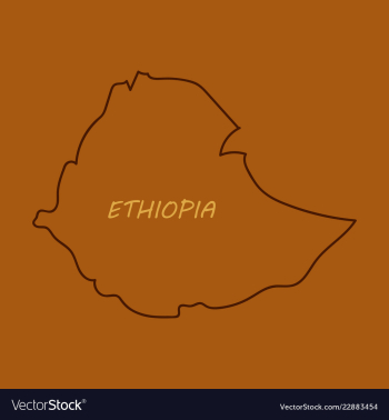High detailed map - ethiopia vector image High detailed map - ethiopia vector image