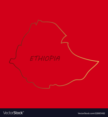 High detailed map - ethiopia vector image High detailed map - ethiopia vector image