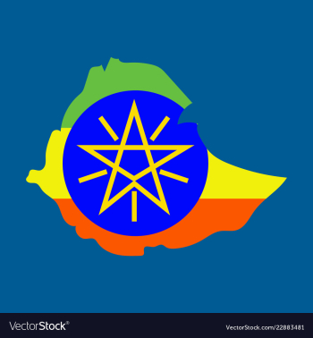 High detailed map - ethiopia vector image High detailed map - ethiopia vector image