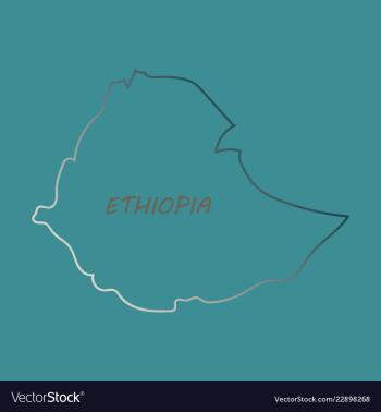 High detailed map - ethiopia vector image High detailed map - ethiopia vector image
