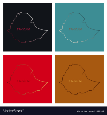 High detailed map - ethiopia vector image High detailed map - ethiopia vector image