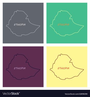 High detailed map - ethiopia vector image High detailed map - ethiopia vector image