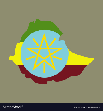 High detailed map - ethiopia vector image High detailed map - ethiopia vector image