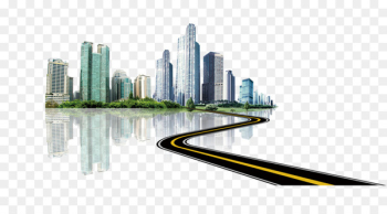 High-rise building - Smart City,city,High-rise,building,highway 