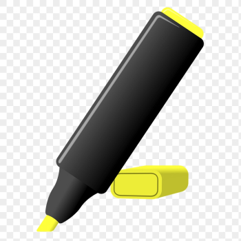 Highlighter pen png sticker, stationery | Free PNG - rawpixel