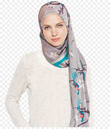 Hijab Scarf Headgear Bead Chiffon - hijba design element 