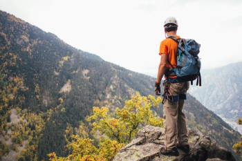 Hiker Climbing Mountains Hiker Climbing Mountains
