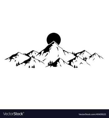 himalayan mountain silhouette in black himalayan mountain silhouette in black