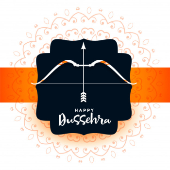 Hindu festival of dussehra greeting card Free Vector Hindu festival of dussehra greeting card Free Vector