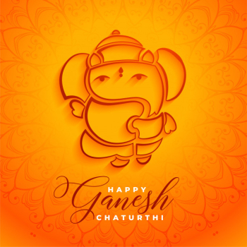 Hindu lord ganesha happy ganesh chaturthi festival greeting Free Vector Hindu lord ganesha happy ganesh chaturthi festival greeting Free Vector