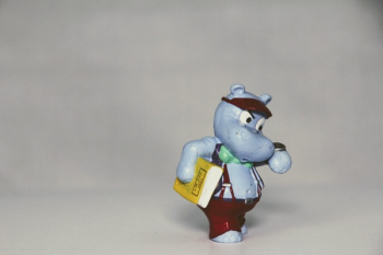 Hippopotamus Holding Book Mini Figure Hippopotamus Holding Book Mini Figure