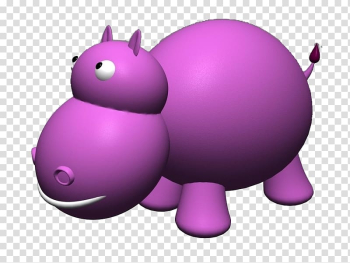 Hippopotamus Violet Cartoon, Purple Hippo transparent background PNG clipart