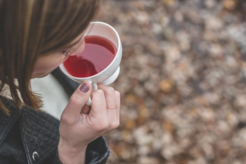 Hipster Drinking Herbal Tea Hipster Drinking Herbal Tea