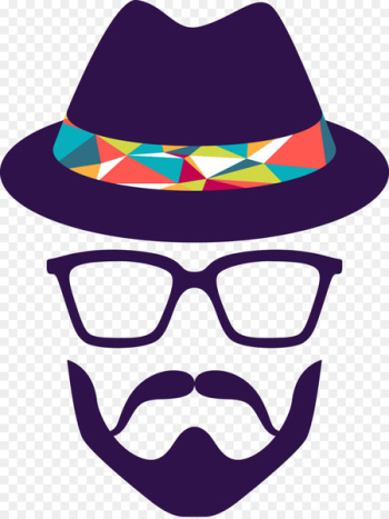 Hipster Retro style Beard Vintage clothing - Men's fashion beard beard 