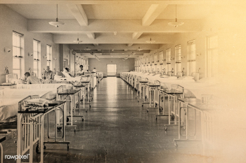 Historical photograph of a field hospital during the Spanish Flu Pande.. | Free  photo - 2302009
