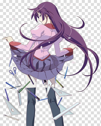 Hitagi Senjougahara Monogatari Series Anime Otaku, Anime transparent background PNG clipart