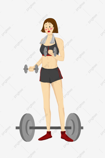 Hold The Barbell, Barbell, Woman, Gym Beauty PNG and Vector with ...