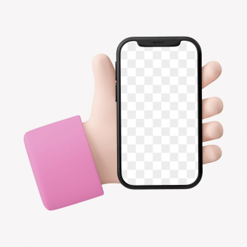 Holding smartphone png 3D mockup, | Free PNG - rawpixel