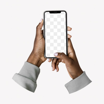 Holding smartphone png realistic mockup, | Free PNG - rawpixel