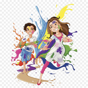 Holi Festival Social media Wish - happy holi 2018 